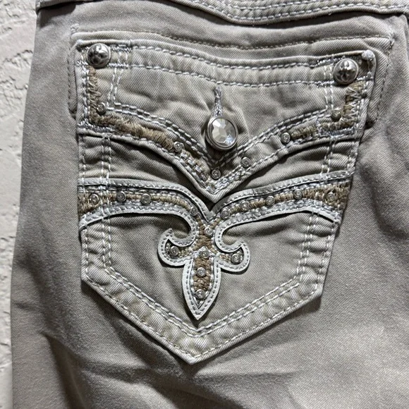 Rock Revival Women's Tan Straight Leg Jeans - Picture 5 of 10